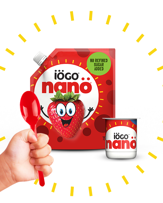 Yogurt Iögo Nanö with no refined sugar added.